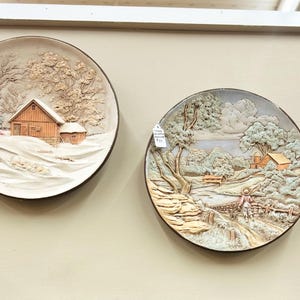 Byron Molds 1970s 3d Ceramic Wall Plates