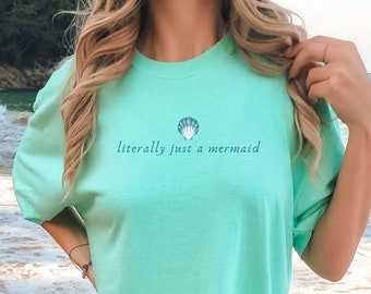 Zeemeermintop Mermaidcore Oceaan geïnspireerde stijl Mermaid Core Mermaidcore-kleding Kokosnoot meisjesshirt Beachy shirts Kokosnoot meisjeskleding