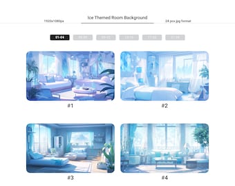 Arrière-plans Ice Room Vtuber : 24 éléments JPG (1920 x 1080)