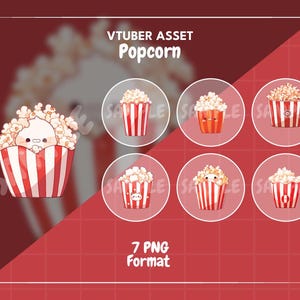 Popcorn Asset, VTuber Accessories, VTuber Stream, VTuber Asset, VTuber Decoration