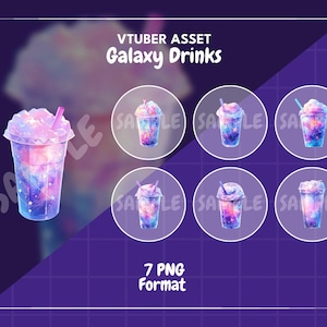 Galaxy Drinks Asset, VTuber Accessories, VTuber Stream, VTuber Asset, VTuber Decoration