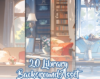 20 bakgrundsmaterial med bibliotekstema