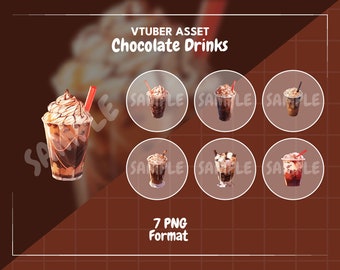 Chocoladedrankjes VTuber Asset: beekdecoratie (PNG)