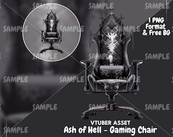 Ash of Hell Gaming Chair: VTuber Objekt + 2 Gratis Hintergründe