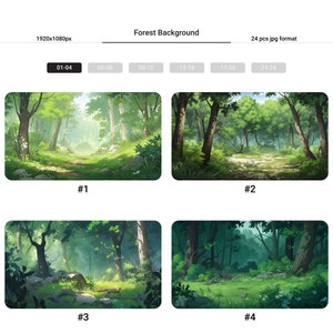 24 Forest Themed Background Asset, BGM Background, Music Background, Vtuber Background, Room Background, Vtuber Asset