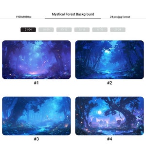 24 Mystical Forest Themed Background Asset, BGM Background, Music Background, Vtuber Background, Room Background, Vtuber Asset