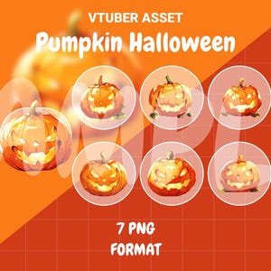 Pumpkin Halloween Asset, VTuber Accessories, VTuber Stream, VTuber Asset, VTuber Decoration