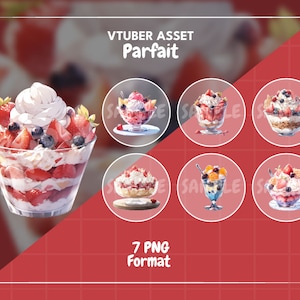 Parfait Asset, VTuber Food, VTuber Accessories, VTuber Stream, VTuber Asset, VTuber Decoration