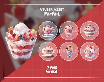 Parfait VTuber Asset: Food Stream Decoration (PNG)