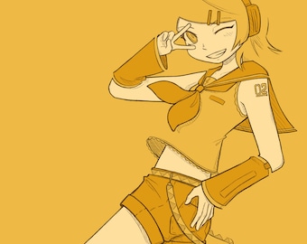 Kagamine Rin Art Print
