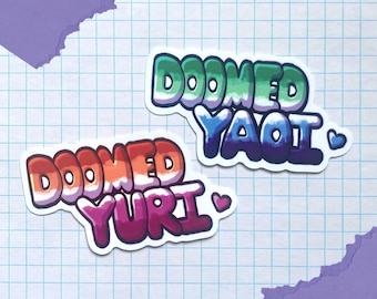Doomed Yaoi / Yuri-Vinyl-Aufkleber