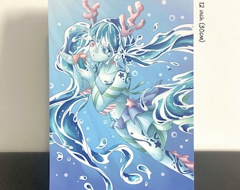 Meerjungfrau Hatsune Miku Kunstdruck