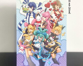 Vocaloid x Sanrio Kunstdruck