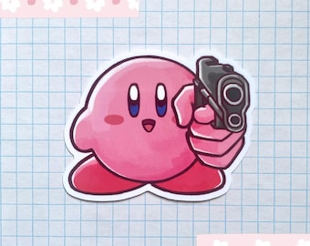 Kirby Gun Vinyl-Aufkleber
