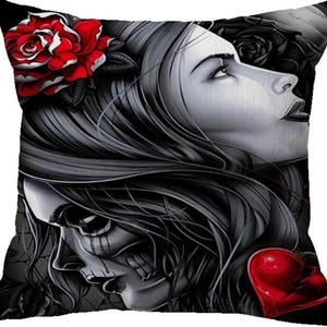 Two Faced Beauty & Beast Linen Cushion Cover Medium/Large Sizes