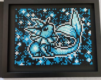 Vaporeon Eeveelution TCG based perler bead portrait