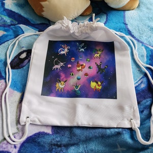 Galaxy Eeveelution drawstring bag