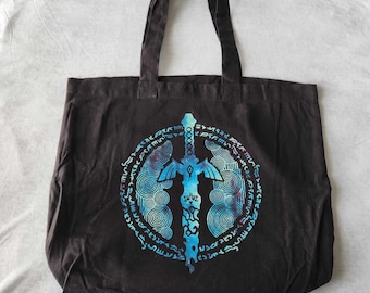 Legend of Zelda Tears of the Kingdom Galaxy themed Glow in the dark Reusable tote
