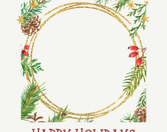 Christmas Holiday Family frame photo