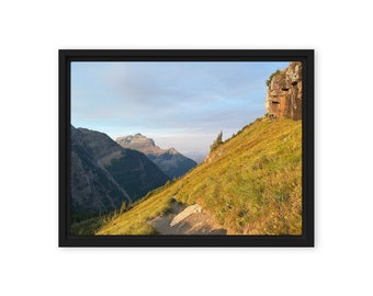 Glacier National Park I Framed Canvas Print | Montana | Western Landscape Photography, Wall Art, Wall Decor