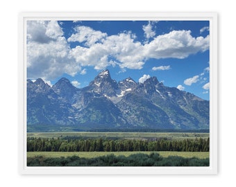 Framed Canvas Print Grand Teton National Park I | Wyoming, Western Landscape Photography, Wall Art, Wall Decor