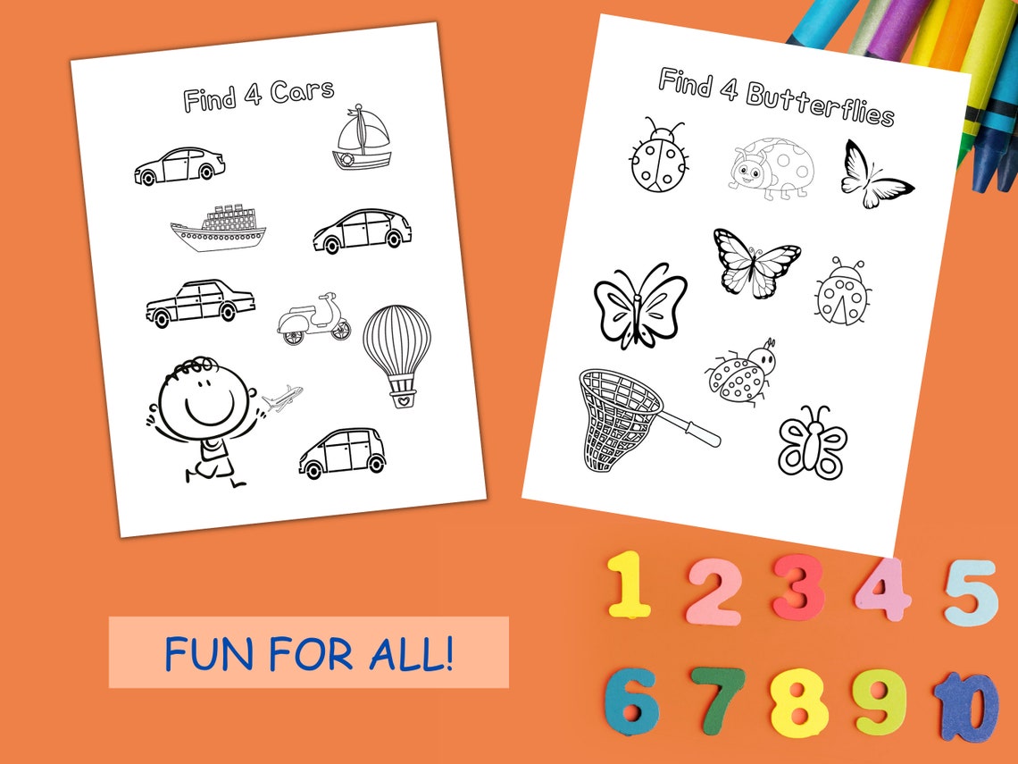 Learning Numbers Counting Worksheets for Kids Numbers Book - Etsy