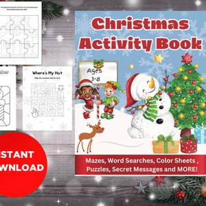 Christmas Activities for Kids Christmas Coloring And Printable Activities Christmas Party Games Holiday Activity Bundle