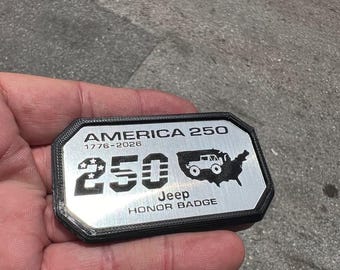 250 Years of America Stars & Striped - Trail Badge for Jeep 2dr