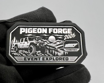 2026 Great Smoky Mountain Jeep Invasion Badge, Pigeon Forge Emblem, Gladiator Design