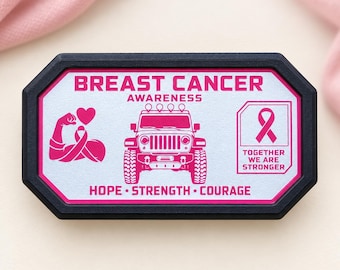 Breast Cancer Awareness Jeep Badge Pink Ribbon