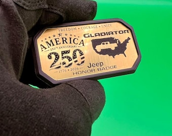 250 Years of America Gold Edition - Trail Badge for Jeep Gladiator