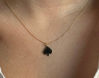 Ace of Clubs Necklace · 925 Silver · Playing Cards Jewellery · Mother's Day Gift  · Man Pendant · Jewelry for Men · Gift for Daughter