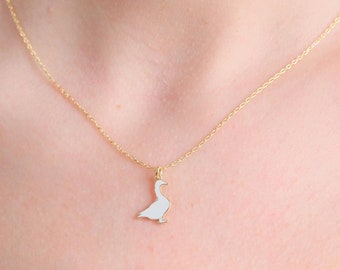 Goose Necklace · 925 Silver · Charming Pendant Jewellery · Perfect Gift for Animal Lovers · Gift for Her · Mother&#39;s Day · Silly Goose