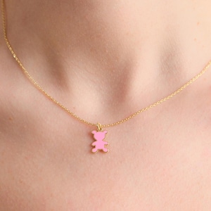 Collana orsetto di peluche · Argento 925 · Grazioso gioiello con ciondolo · Regalo perfetto per lei · Regalo per la figlia
