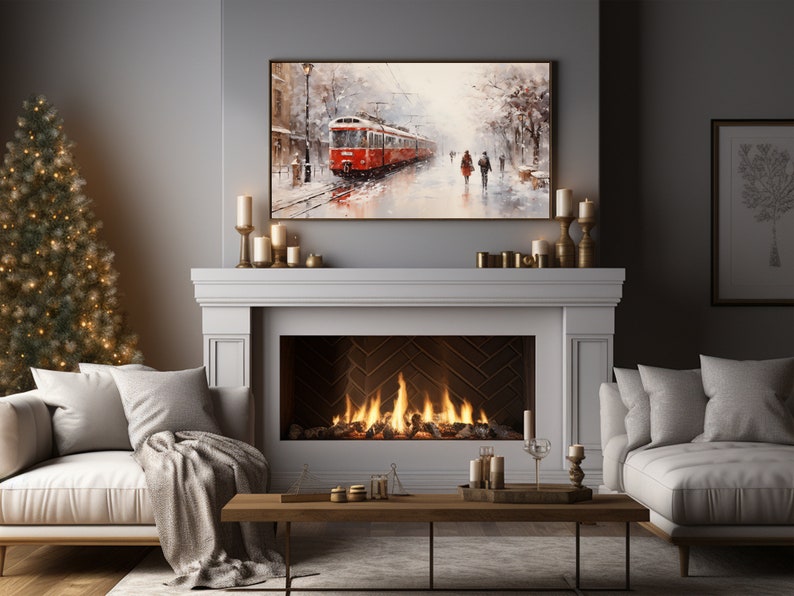 Winter Frame TV Art Samsung Frame Tv Art Holiday Art Frame Etsy