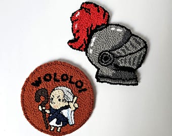 Wololo Age of Empires Punch Needle Mug Rug, Tufted Coaster, Handmade Coffee Coaster, Tufted Mini Mug Rug, Housewarming Gift