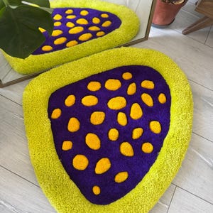 3D-getuft vloerkleed – handgemaakt kleurrijk textuurtapijt – gepersonaliseerd pluizig vloerkleed voor thuis of huisdieren