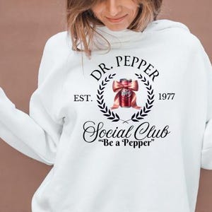 Dr. Pepper Social Club SVG: Vintage Soda Coquette Bow, Retro T-Shirt Design (Digital Download)