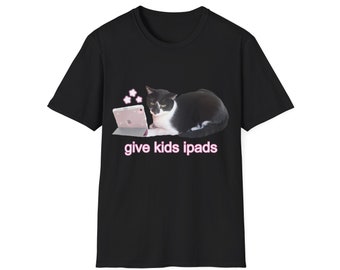 Give Kids iPads Cute Cat Unisex Style T-Shirt