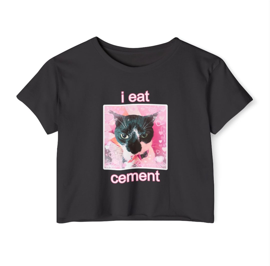 ITZAVIBE☆CAT SAYING CROP T-SHIRT CAT SAYING CROP T-SHIRT_BLACK - ITZAVIBE | 60% - Asian