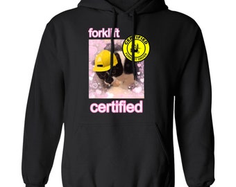 Forklift Certified Cute Cat Unisex Pullover Hoodie