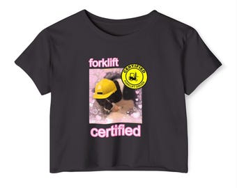 Forklift Certified Kittykittyivy Cute Cat Crop Top
