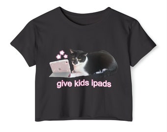 Give Kids iPads Cute Cat Crop Top