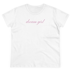 coquette aesthetic, &#39;dream girl&#39; fitted t-shirt