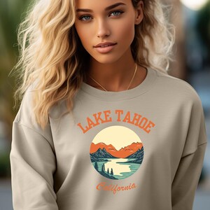 Lake Tahoe Unisex Sweatshirt Lake California Sweater Nevada Sweater Travel Shirt Travel Gift Crewneck Sweater Gift for Her Gift for Him