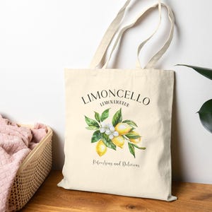 Lemon Tote Bag Lemon Lover Gift Summer Tote Shopper Summer Bag Eco Friendly Bag Reusable Grocery Tote Cute Tote Farmers Market Bag Lemons