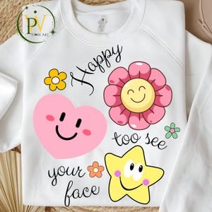 Happy to See Your Face PNG, Back to School Teacher & Student Sublimation Design, School digital download, Teacher gift PNG, Welcome back PNG