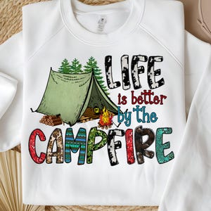 Life is better by the campfire png sublimation design download, camping png, camp life png, Travel Camping Heart, Happy Camper, campfire png