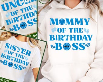 Aniversário personalizado do chefe em PNG, PNG combinando para a família, PNG de aniversário do bebê chefe americano, pai, irmã e irmão do chefe aniversariante