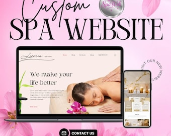 Luxe spa-websiteontwerp | Elegante en professionele webpaginasjabloon voor beauty-, wellness- en ontspanningsmerken